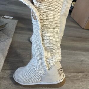 UGG Ivory Knit Tall Boots